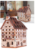 Ceramic Art Handmade Tealight Candle Holder Room Decoration Handcrafted Collectible Miniature Aroma Light House Pilatus Hause in Nurnberg, Germany B338AR