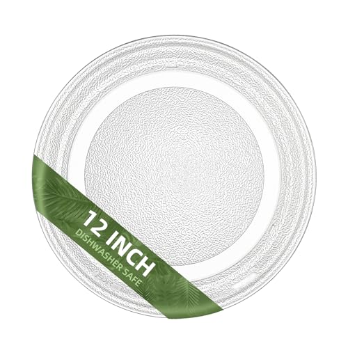 12" LG Microwave Glass Plate 3390W1A044B 3390W1G004 Compatible With GE Microwave Glass Plate Replacement WB49X10021 WB49X10157 - size: 12" Flat Bottom