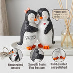 Penguin Gifts for Couple, Romantic Anniversary Wedding Gifts for Men Women, Resin Penguin Figurines, I Love You Gift for Wife Husband Girlfriend Boyfriend, Penguin Statue Home Decor with Greeting Card