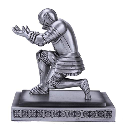 Resin Soldier Executive Pen Holder Desk Organizer Cool Pen Stand Home Decor Resin Pencil Holder with a Pen for Men as Gift (Silver) - color: Silver