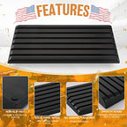 LIUYALO Military Challenge Coin Display Stand 6 Rows Stair Design Solid Wood Coin Holder Rack Gift for Military Army for Him Father Collectible Coins Holder Black Finish - color: black
