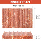 Luxury Marble Travertine Soap Dish Tray,Rectangle Stone Marble Soap Tray,Self Draining Soap Holder for Bathroom, Kitchen (Red Travertine) - color: Red Travertine