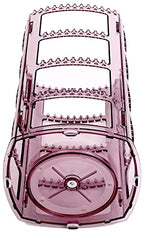 Sooyee Clear Violet Earring Organizer,360 Rotating Earring Holder,4 Tiers Jewelry Rack Display Classic Stand, 156 Holes and 160 Grooves for Necklaces Earrings Piercings - color: Violet