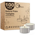 Ashlux Tea Lights Candles 100 Pack 8 Hours, Tea-8H-100Pack - size: 100 Pack, style: 8 Hours