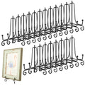 YAYODS 20 Pack Plate Stands for Display 4 Inch Black Iron Easel Stand Holder, Foldable Plate Picture Holder Display Stand for Photo Frames Decorative Books Arts