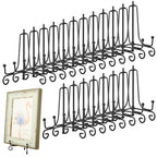 YAYODS 20 Pack Plate Stands for Display 4 Inch Black Iron Easel Stand Holder, Foldable Plate Picture Holder Display Stand for Photo Frames Decorative Books Arts