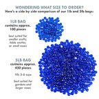 Galashield Flat Glass Marbles for Vases Cobalt Blue Glass Gems Beads Pebbles Vase Filler (1 LB, Approx. 105 PCS) - color: Cobalt Blue, size: 1 LB