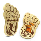 Sasquatch Charcuterie Board, 12.6" X 7.6" Unique Bigfoot Gifts, Footprint Cheese Board & Serving Tray For Anniversary Birthday Party Christmas Wedding Gifts, Mom, Big Foot Party Decor