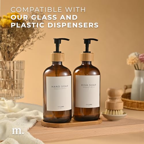 MaisoNovo Bamboo Soap Tray | Wooden Bathroom Soap Dispenser for CounterTop - color: Bamboo Tray
