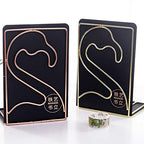 Creative Minimalist Style Bookends Metal Adjustable Books Holder Stand Book Rack Desk Bookend - Flamingo, Gold - color: Flamingo, Gold