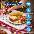 Food Trays for Eating on Couch - 2 Pack - Non Slip Dinner Trays for Eating Set of 2 Non Slip Serving Tray and Food Tray with Handles (Black) - color: Black - 2 Pack