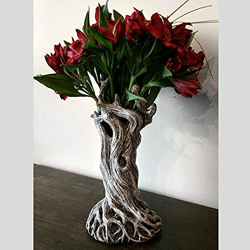 Yuanhong Dryad Vase Ornament Tree Trunk Flower Pot Modern Sculpture Home Living Room Bedroom Countertop Desktop Ornament Table Desk Flower Vase Decoration Birthday Gift for Men Women(DryadVase),Clear