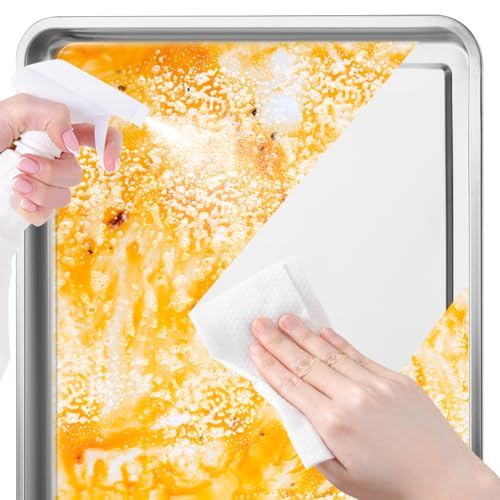 2Pcs Stainless Steel Oil Drip Pan for Under Car, 24 x 16 x 1.9 Inch Metal Oil Drain Pan for Oil Change, Automotive Large Drip Tray Oil Catch Pan Replacement Tray to Keep Garage Floor Clean - size: 24'' x 16'' x 1.9'', 2Pack, Stainless Steel