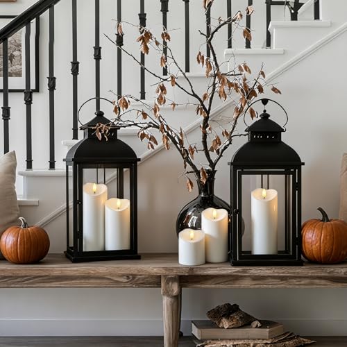 Raycare 3"x4"6" 8" Outdoor Waterproof Flameless Candles, Battery Operated LED Candles with Remote Control and Timer, Electric Fake Plastic Pillar Candles, Ivory White, Set of 3 - color: D3"xH4"6"8"-Ivory White