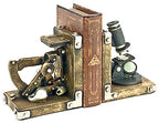 Bellaa 22731 Decorative Bookend Scientist Book Ends Support Bookshelves Science Gift Heavy Duty Non Skid Gold Home Decor 6 Inches