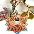 DIY Diamond Art Painting Candlestick Holders Mandala Flower Shape Desk Candle Tray Tabletop Ornaments for Wedding Festival and Party Home Table Centerpiece-Flower05 - color: Flower05