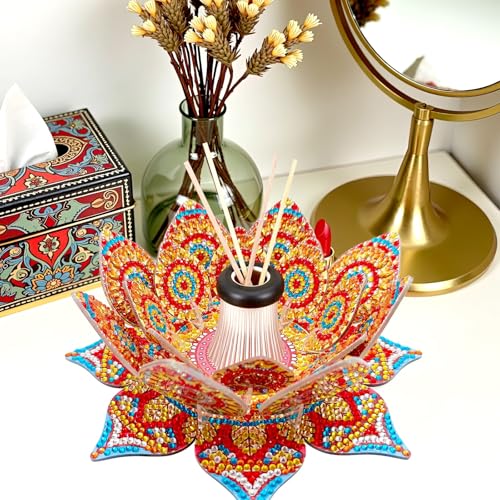 5D DIY Diamond Art Painting PVC Flower Candle Holders Tealight/Tea Light/Votive Candle Holder, for Table Centerpiece Home Décor Party Wedding Dinning-Flower05 - color: Flower05