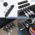 OCYCLONE Cell Phone Stand + 2 PCS Cable Organizer, Angle Height Adjustable iPhone Stand for Desk, Foldable Cell Phone Holder Tablet Stand Compatible with 4.7"-13" Phone Tablet - color: Gray Black