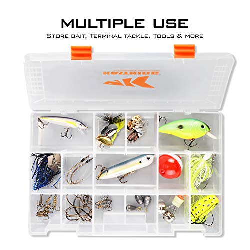 KastKing Tackle Boxes, Plastic Box, Plastic Storage Organizer Box with Removable Dividers - Fishing Tackle Storage - Box Organizer - 2 Packs /4 Packs Tackle Trays - Parts Box - color: Standard, size: 3600(2Pack)