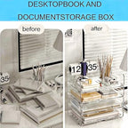 DCA Large Capacity Desk Organizer, 4 Tier Paper Organizer, File Organizer for Desk, Stackable Paper Tray for Office, Home and School