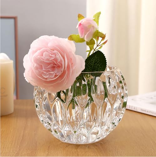 Glass Flowerpot, Planters,Vase, Hydroponic Flowerpot, Candy Bowl, Candlestick,Key Bowl,Decorative Bowls (A) - style: A