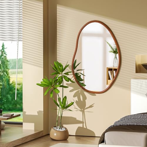 Irregular Wall Mirror Decorative Asymmetrical Mirror Abstract 43x30 inch - size: 43"L x 30"W