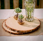 Set of 10 Large Wood Slices (11-13”) – Rustic Wooden Rounds for Wedding Centerpieces, Event Decor, and Table Centerpieces - size: Set of 10 Large (11-13")