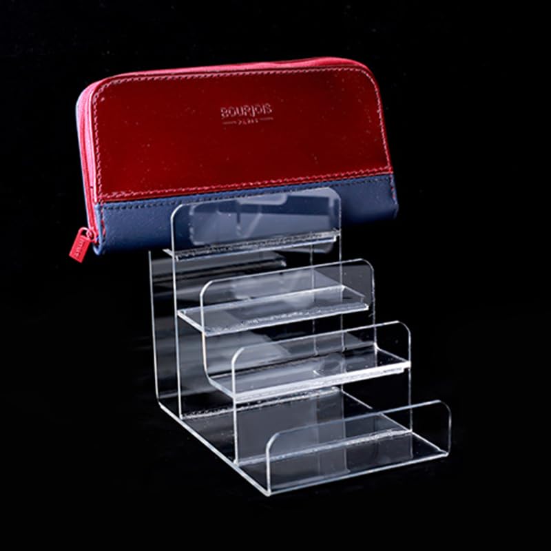 Acrylic Wallet Display Stand Purse Handbag Organizer, Clear Jewelry Riser Display Stand Purse Display Rack, Acrylic Display Shelf for Cosmetic Perfume Jewelry Sunglasses Handbag (2 PCS-6 Tier) - size: 2 PCS-6 Tier