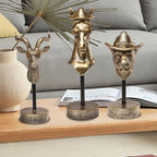 Handcrafted Resin Sculpture -(3 PCS) Modern Home Decor Accent, Trending Living Room & Office Decor, Elegant Tabletop & Shelf Decor for Desk, Bookshelf, Nightstand - Unique Gift Idea - style: 3 PCS