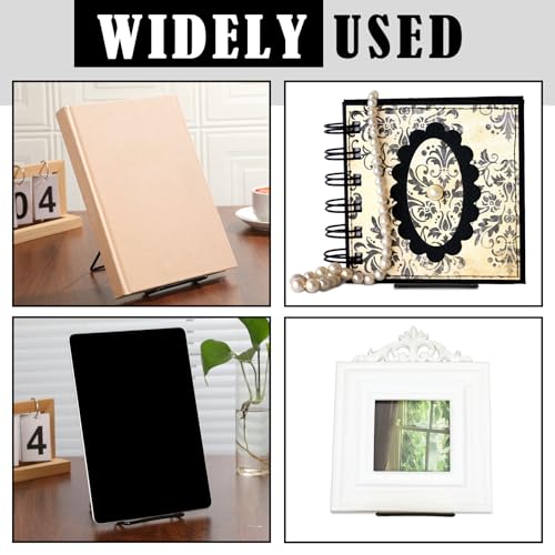6 Pack 9.17 Inch Large Metal Book Stand for Display Adjustable Display Holder Easel Collector Stand for Home Office Back to School Books Frames Comic Plates Album CD Magazine - size: 9.17 Inch