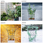 COOOXIM 27.5 x 22 Inches Peony Cages & Supports - Heavy Duty Metal Plant Obelisk Trellis for Outdoor Use, Perfect for Peonies, Roses, and Climbing Vines - Durable Garden Support Ring in M Shape - size: 27.5"x22"