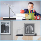 CulinaryEdge Kinetic Energy Sculpture Sticks – Battery Powered Motion Desk Toy, Elegant Metal Physics Decor for Office and Home