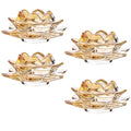 GOLDEAL Lotus Tealight Candle Holders,Set of 4,Gold Glass,Tea Light Holders,Votive Candle Holders Bulk,Pillar Candle Holder for Wedding Party,Baby/Bride Shower Party,Bathroom,Home Table Centerpieces - color: Gold