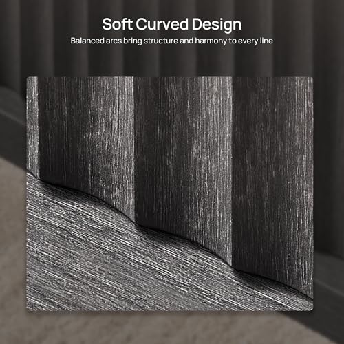 SICOTAS Night Stand Nightstand with Drawer Storage Fluted Bed Side Table End Table Large Modern Wide Bedside Mid Century Night Stands for Bedroom Living Room Sofa Couch Home Office, Dark Grey Alder - color: Dark Grey Alder, size: 1 Piece