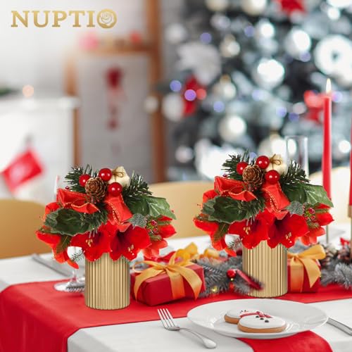 NUPTIO Gold Flower Vases for Centerpieces: 6 Pcs 5.1 inch Metal Flower Vase Flowers Stand Wedding Centerpieces for Tables Centerpiece Table Decorations - color: Gold-2#, size: 5.1"-6pcs
