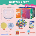 Glass Mosaic Candle Holder Kit - DIY Mosaic Kits for Adults & Crafts for Girls 8-12 - Arts and Crafts for Kids, Tealight Candle Holder for Home Decor, Birthday Easter Gifts for Kids Ages 6 7 8-12