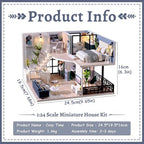 Fsolis DIY Miniature Dollhouse Kit - Tiny House Modern Mini Scene Kit 3D Puzzles for Adults and Teenagers, Gifts for Women Teenagers Craft Lovers (Cozy Time) - style: Cozy Time
