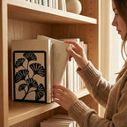 Decorative Bookends, 2 Pcs Ginkgo Leaf Desk Bookends Sturdy Metal Book Organizers for Home Office and Study Room - style: Ginkgo Leaf