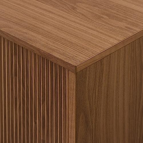 Walker Edison Arundo Fluted TV Stand for TVs up to 65 Inches, 58" TV Stand, Mocha - color: Mocha, size: 58" TV Stand