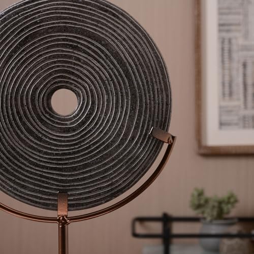 HAUCOZE Modern Sculpture Decor Abstract Statue Figurine Screen Art Table Centerpiece Gift for Desktop Bookshelf Polyresin 13.5 inch - size: 9.1x13.4inch
