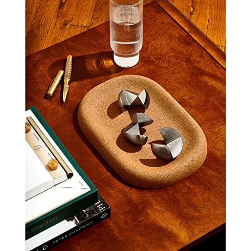 Craighill Little Cloud Tray - Molded Cork Valet Tray & Catchall for Keys, Coins & Desk Essentials | Decorative Tray for Entryway, Nightstand & Dresser