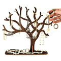 Wooden Jewelry Tree Necklace Holder,9 Inch Jewelry Stand Creative Ring Holder Necklace Suitable Ring Earrings Necklace Bracelet for living rooms, bathrooms,offices (TREE)
