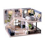 Fsolis DIY Miniature Dollhouse Kit - Tiny House Modern Mini Scene Kit 3D Puzzles for Adults and Teenagers, Gifts for Women Teenagers Craft Lovers (Cozy Time) - style: Cozy Time