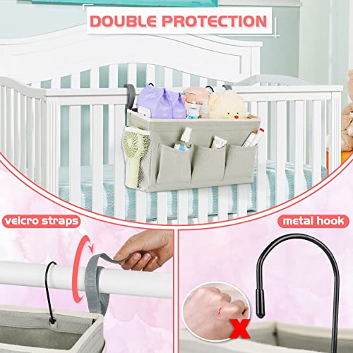 Loghot Bedside Caddy/Bedside Storage Bag Hanging Organizer for Bunk and Hospital Beds,Dorm Rooms Bed Rails,Can be Placed Glasses,Books,Mobile Phones,Keys (New Grey) - color: 1pc New Grey
