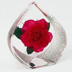 Real Rose Specimen in Heart-Shaped Clear Resin - Preserved Natural Rose Flower, Romantic Keepsake, Unique Home Decor (2.68" x 1.5" x 1.3") - color: Heart-shaped Rose (2.68" X 1.5" X 1.3")