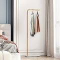Metal Gold Coat Racks, Standing Coat Rack with Heavy Base, Modern Coat Tree with Crossbar and 3 Hooks, Entryway Coat Racks for Handbags, Clothing.(59inch) - size: 59in-std