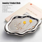 Ceramic Jewelry Dish for Women, Jewelry Tray Trinket Dish, Cloud Jewelry Holder Plate, Watch Keys Tray Ring Dish Holder for Mother's Day/Christmas/Thanksgiving/Birthday Gift(Silver) - color: Silver