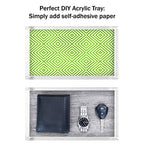 Acrylic Tray Organizer - Clear Minimalist Catchall Holder for Bedside, Bathroom, and Office Storage - Aesthetically Pleasing Room Decor by Lavish Home