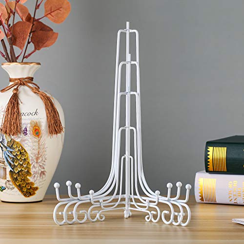 Artliving 4 Inch White Iron Small Plate Stand Holder, Picture Easel, Display Stand for Cookie, Photo,Placecard or at Weddings, Birthday Party(4 Pack) - size: 4 inch(4 pack)
