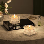 6pcs Votive Candle Holder, Glass Votive Cande Holders Bulk, Tealight Cande Holder for Home Decor, Wedding,Christmas,Thanksgiving - size: 6 Pcs